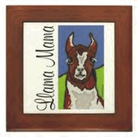 Llama MaMa Alpaca FUN COLORFUL Tile Art Wall Hanging